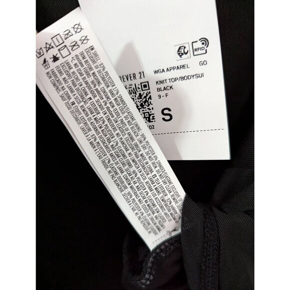 Forever 21 mesh feather trimmed sleeves bodysuit Small - Picture 3 of 4